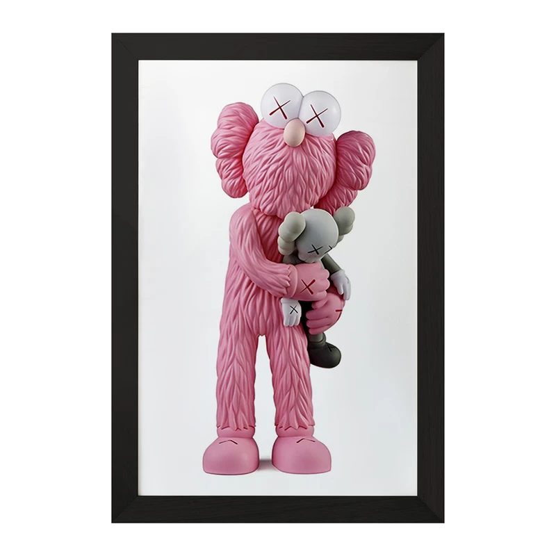 تابلو خندالو مدل عروسک کاز (kaws) کد F3995