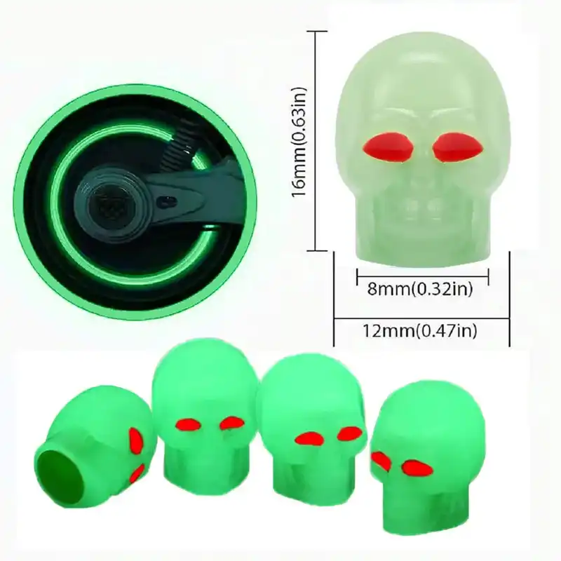 سر والف لاستیک دوچرخه هارمن مدل بدون باتری SKULL203 بسته 4 عددی