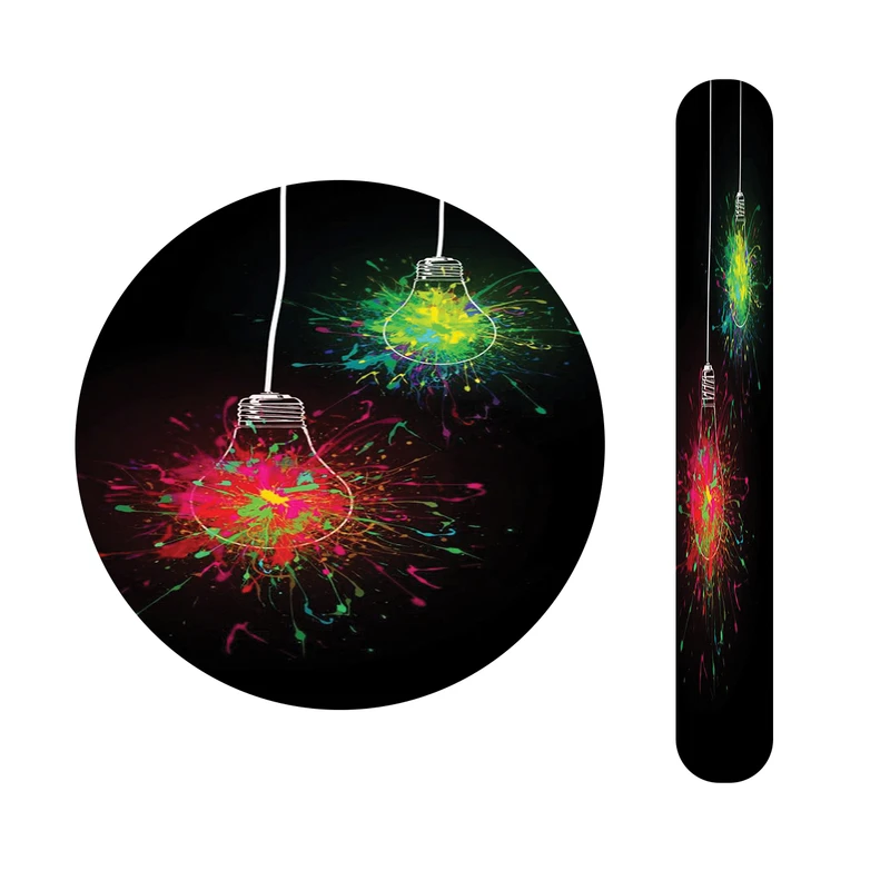 آینه آرایشی جیبی مدل لامپ کد 515  به همراه سوهان ناخن