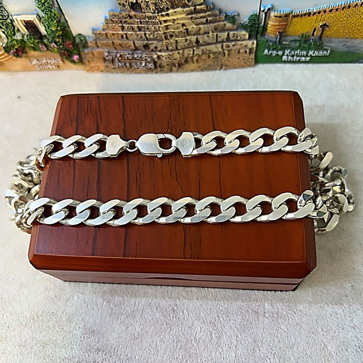 زنجیر نقره مردانه کد glsr-1521 زنجیر نقره مردانه کد glsr-1521