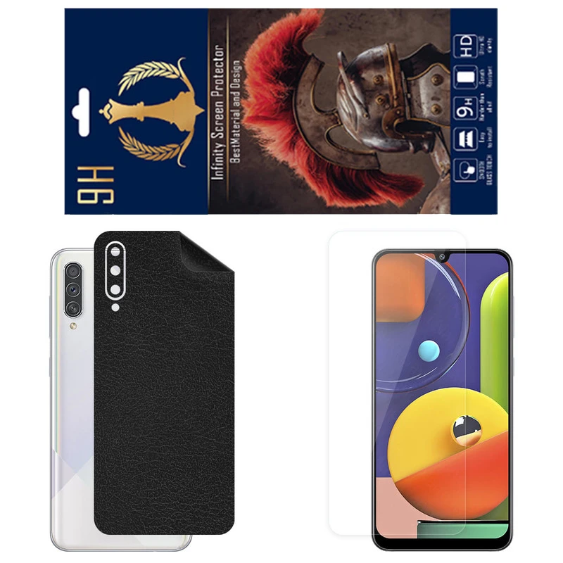 برچسب پوششی اینفینیتی مدل CH مناسب برای گوشی موبایل سامسونگ Galaxy A50s به همراه محافظ صفحه نمایش