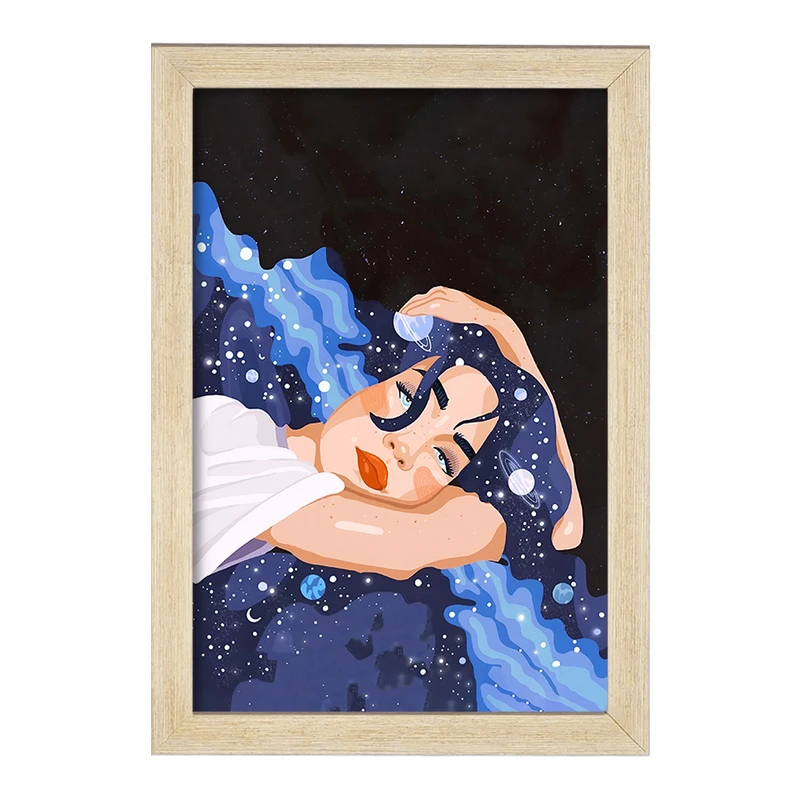 تابلو خندالو مدل دخترانه ی کهکشانی کد F4473