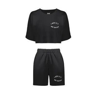 ست نیم تنه و شلوارک زنانه مدل wasted life