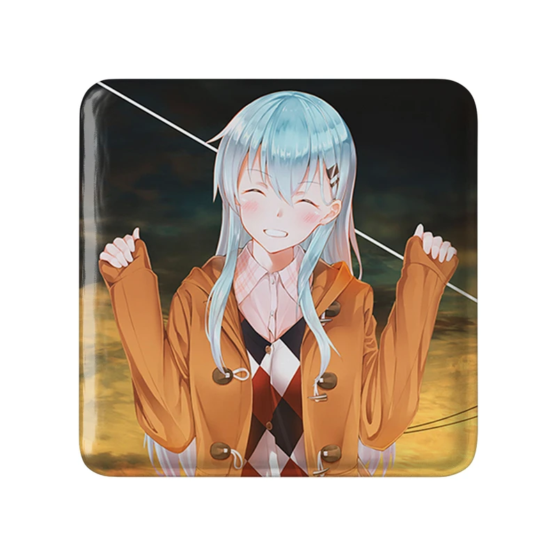 مگنت خندالو طرح دختر انیمه ای  مدل مربعی کد 18038