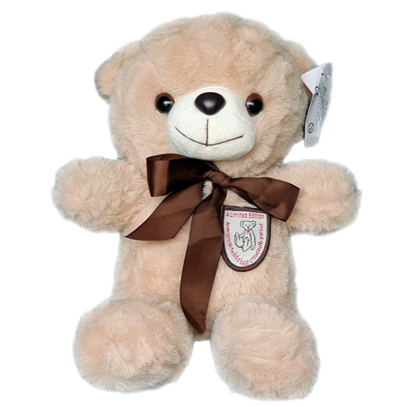 عروسک پولیشی مدل خرس تدی پاپیونی ارتفاع 30 سانتی متر