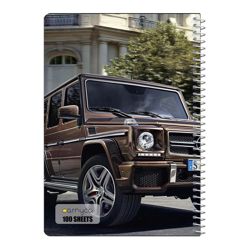دفتر شطرنجی 100 برگ سیمی کارنیکا طرح مرسدس‑ا ام جی G۶۳ Mercedes‑AMG G63 کد 13054