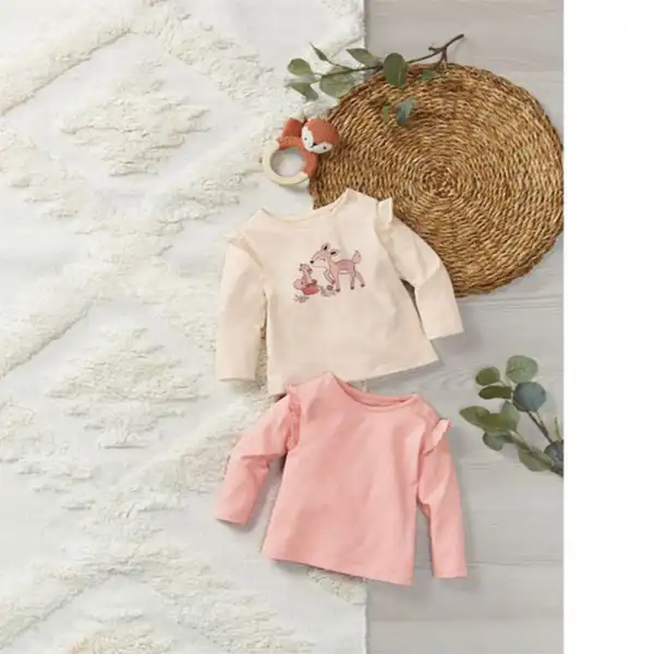 تی شرت آستین بلند نوزادی لوپیلو مدل سنجابک مجموعه دوعددی