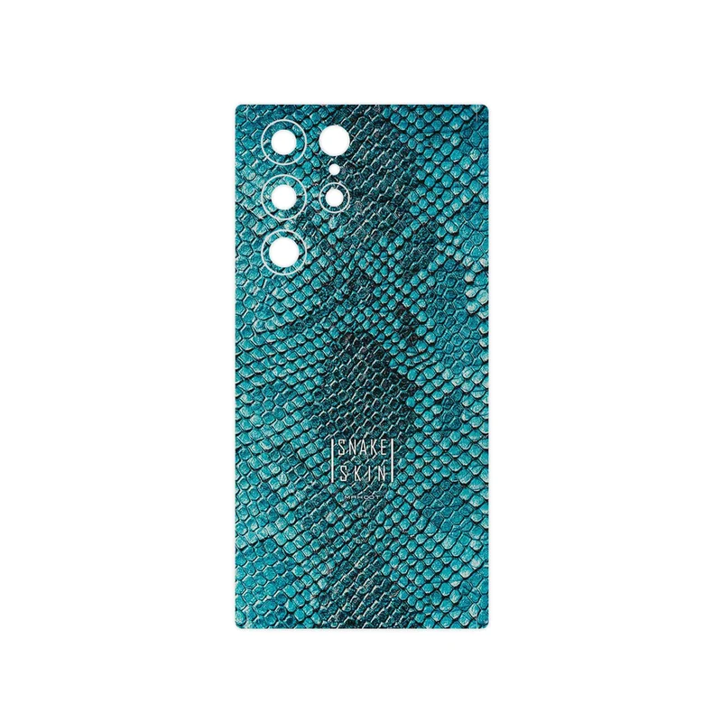 برچسب پوششی ماهوت مدل Blue Snake Skin مناسب برای گوشی موبایل سامسونگ Galaxy S22 Ultra 5G