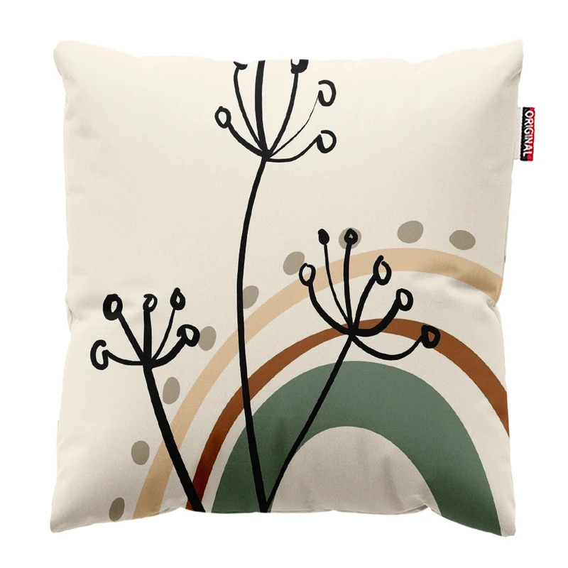 کوسن پاد آفرین مدل بوهو طرح مینیمال کد PK403115 سایز 40*40 سانتی متر