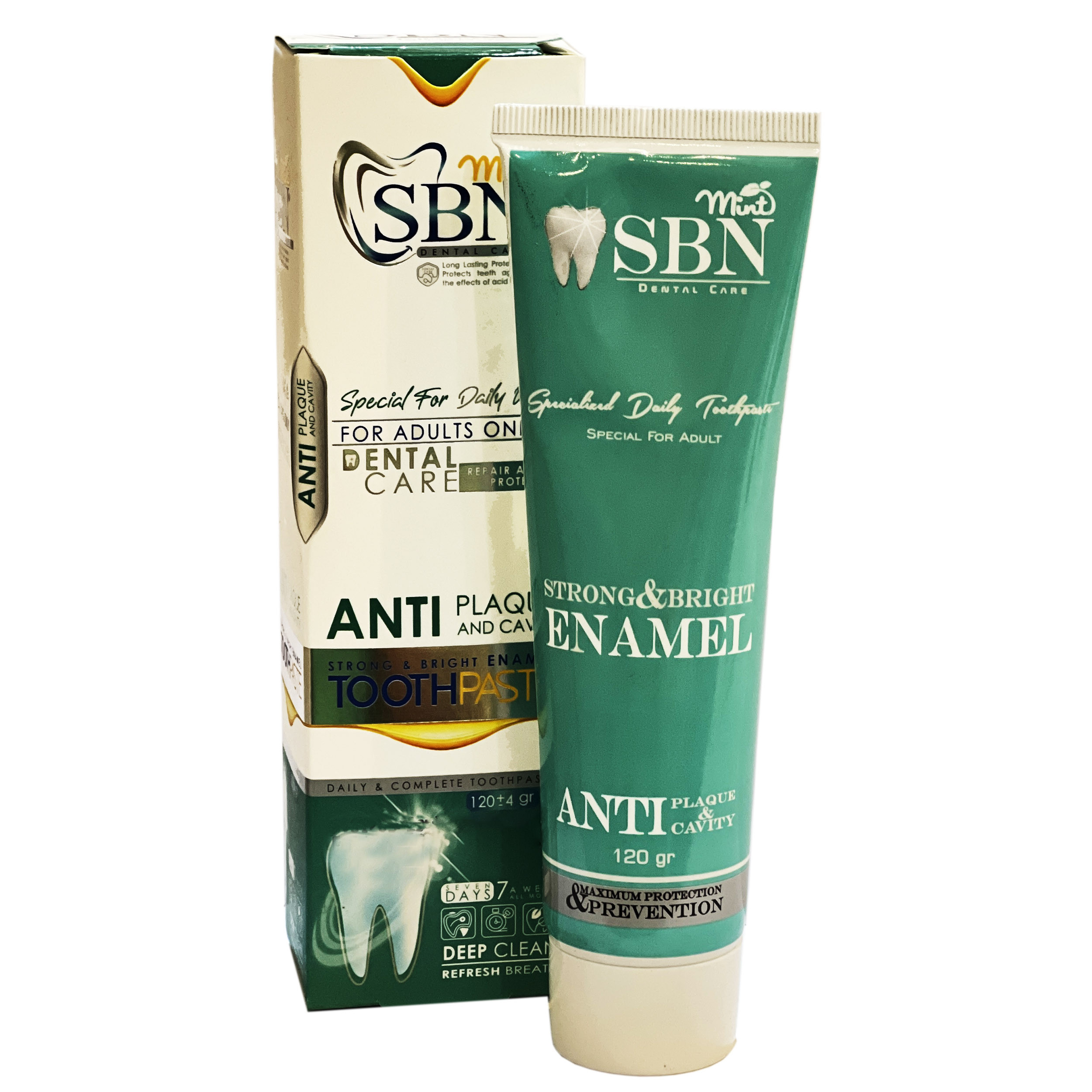 خمیر دندان اس بی ان مدل WHITENING-ANTIPLAQUE وزن 120 گرم مجموعه 2 عددی خمیر دندان اس بی ان مدل WHITENING-ANTIPLAQUE وزن 120 گرم مجموعه 2 عددی