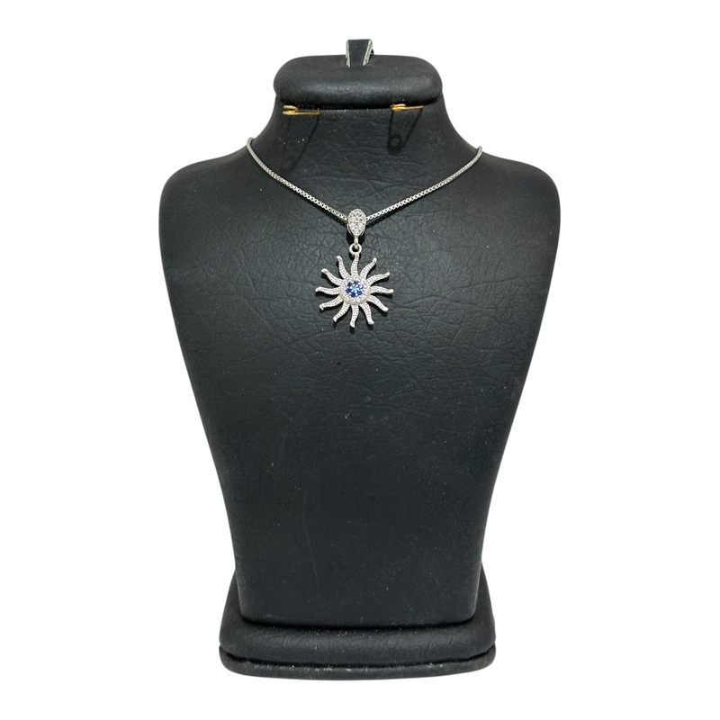 گردنبند نقره زنانه مدل چشم نظر 00186