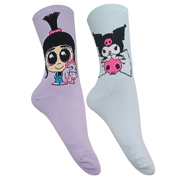 جوراب ساق بلند دخترانه تن پوش هنگامه مدل کش اسپرت اگنس و کرومی کد PB بسته 2 عددی