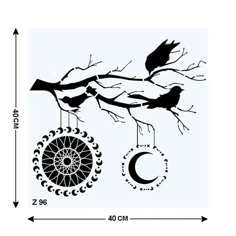شابلون مدل دیواری طرح هنری کد Z96-40.40
