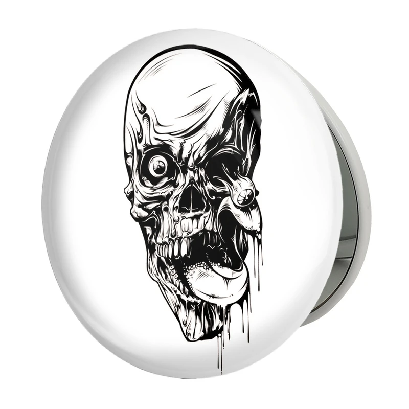 آینه جیبی خندالو طرح اسکلت Skleton مدل تاشو کد 1215 