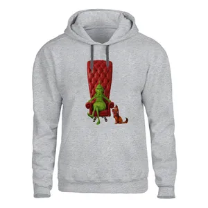 هودی مردانه مدل خرس نشسته  کد SH40 رنگ طوسی