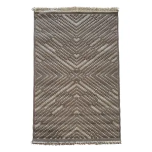 فرش ماشینی 320 شانه زمینه طوسی حاشیه طوسی مدل مدرن لوپ 3