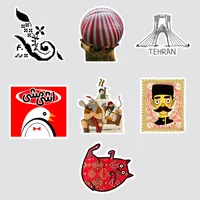 استیکر لپ تاپ پیکسل میکسل مدل نوستالژی دهه 60 مجموعه 7 عددی