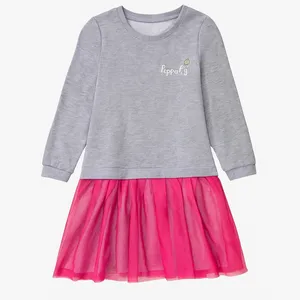 پیراهن آستین بلند یقه گرد دخترانه پپا پیگ مدل ۸۰۰