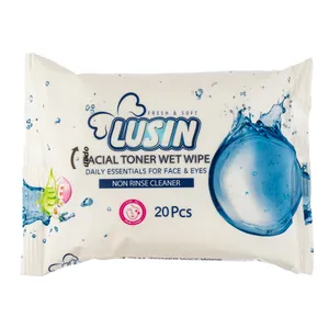 دستمال مرطوب لوسین مدل Facial Toner بسته 20 عددی
