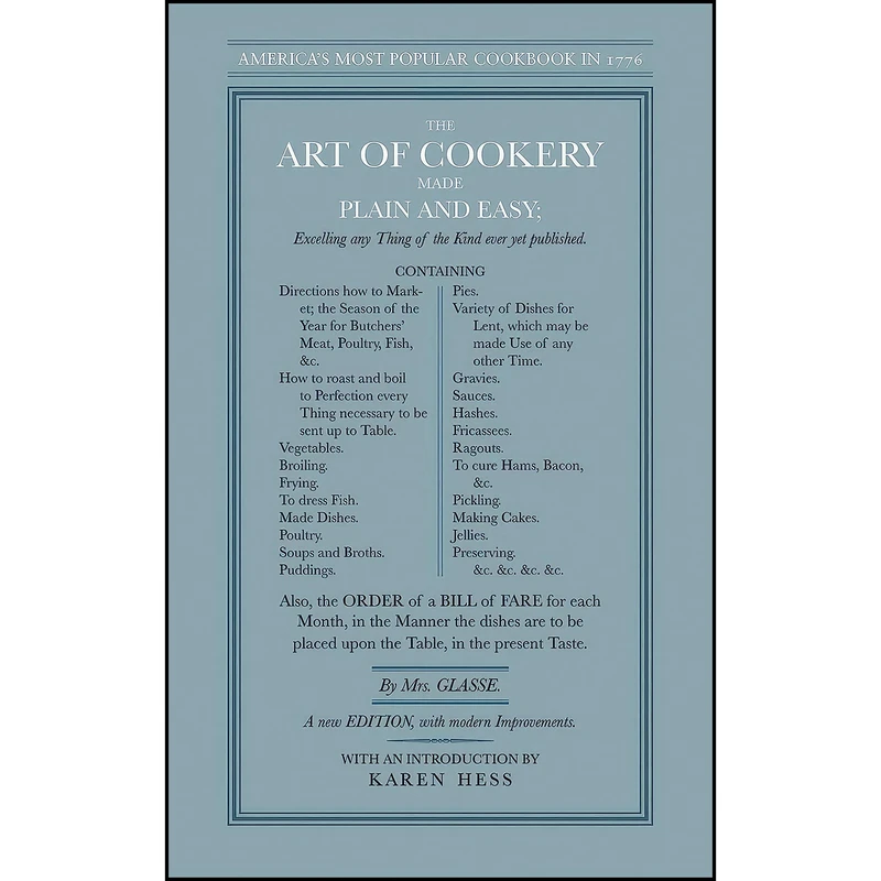 کتاب The Art of Cookery Made Plain and Easy اثر Hannah Glasse انتشارات Applewood Books