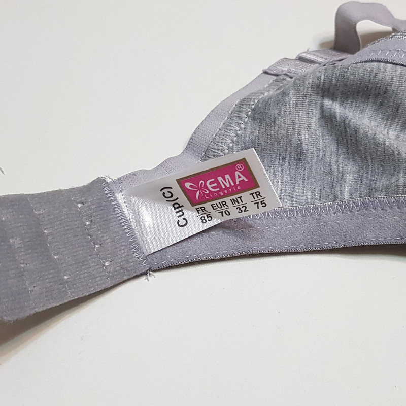 سوتین زنانه اما مدل بدون فنر کد 4928-4100 رنگ خاکستری روشن