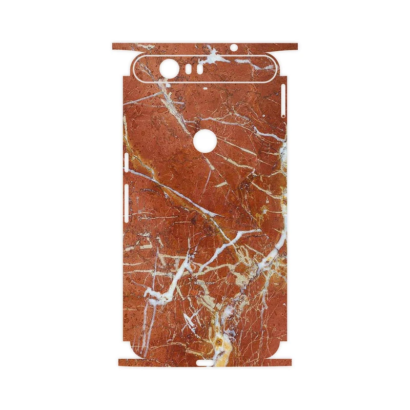 برچسب پوششی ماهوت مدل Red Marble-FullSkin مناسب برای گوشی موبایل گوگل Nexus 6P