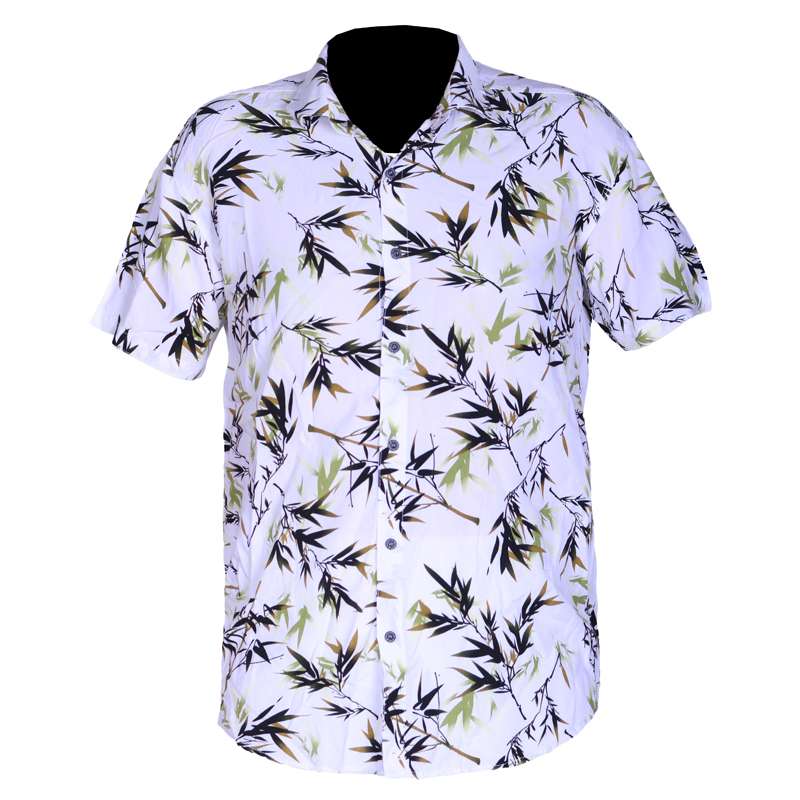 پیراهن آستین کوتاه مردانه طرح هاوایی مدل D9