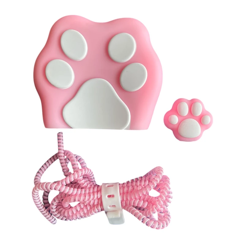 محافظ کابل طرح فانتزی پنجه مدل CatPaw-Cover به همراه محافظ شارژر دیواری مجموعه 4 عددی 