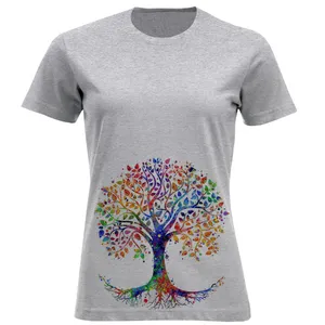 تیشرت آستین کوتاه زنانه طرح درخت کد W180