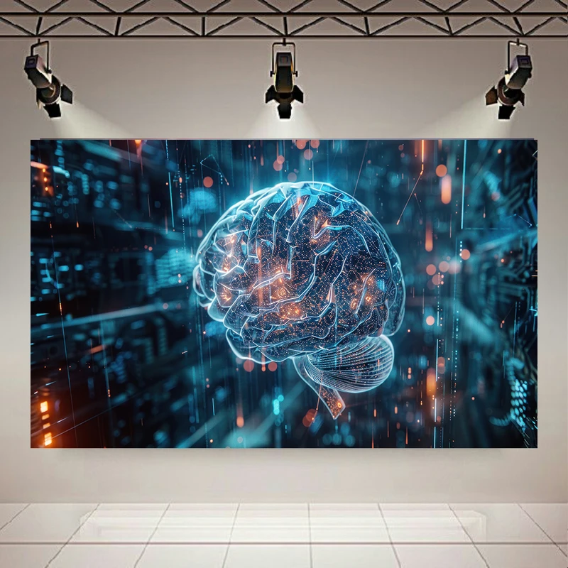 پوستر طرح مغز مدل دیجیتال کد PD1311031