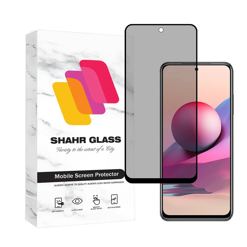 محافظ صفحه نمایش سرامیکی حریم شخصی شهر گلس مدل CERPRIVS مناسب برای گوشی موبایل  شیائومی Redmi Note 10 4G / Note 10S / Note 11 4G / Note 11s / Poco M4 Pro 4G / Poco M5s