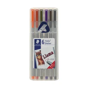 روان نویس استدلر مدل Triplus Fineliner-Llamaبسته 6 عددی