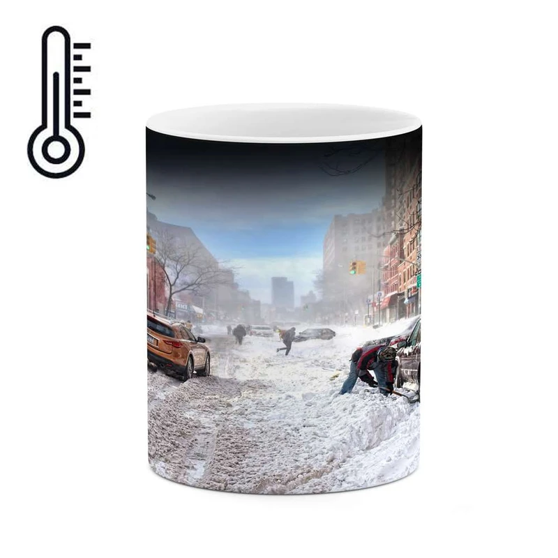 ماگ حرارتی کاکتی مدل منظره برفی کد mgh15090