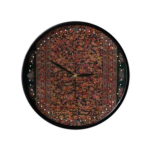 ساعت دیواری مدوپد طرح فرش قم گل ریز مدل C-Ghom031