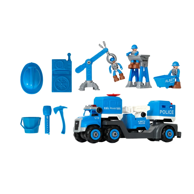 ست 5 تیکه ماشین بازی آلست مدل کامیون پلیس کد K1-69