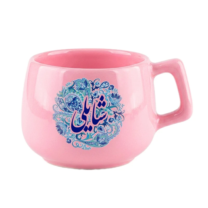 ماگ لاژید طرح اسم شایلی مدل بته جقه