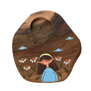 جاشمعی چوبی مدل بابونه