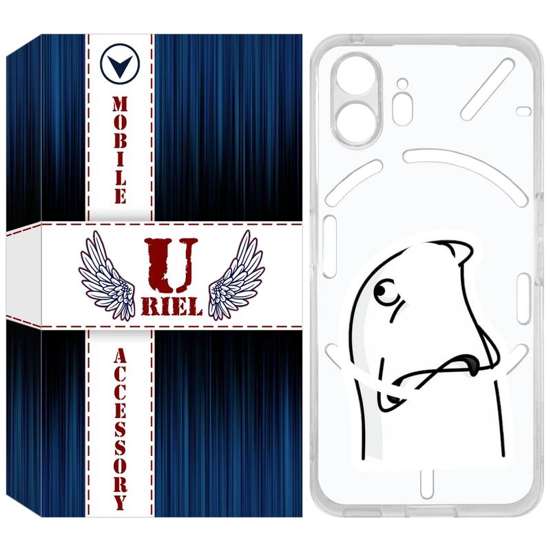 کاور یوریل مدل Clear کد 80 طرح کلافه مناسب برای گوشی موبایل ناتینگ فون 2