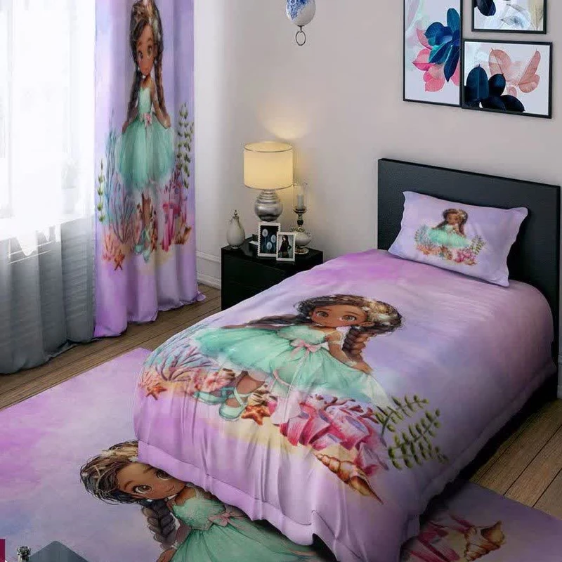 سرویس خواب مدل دخترانه یک نفره 4 تکه