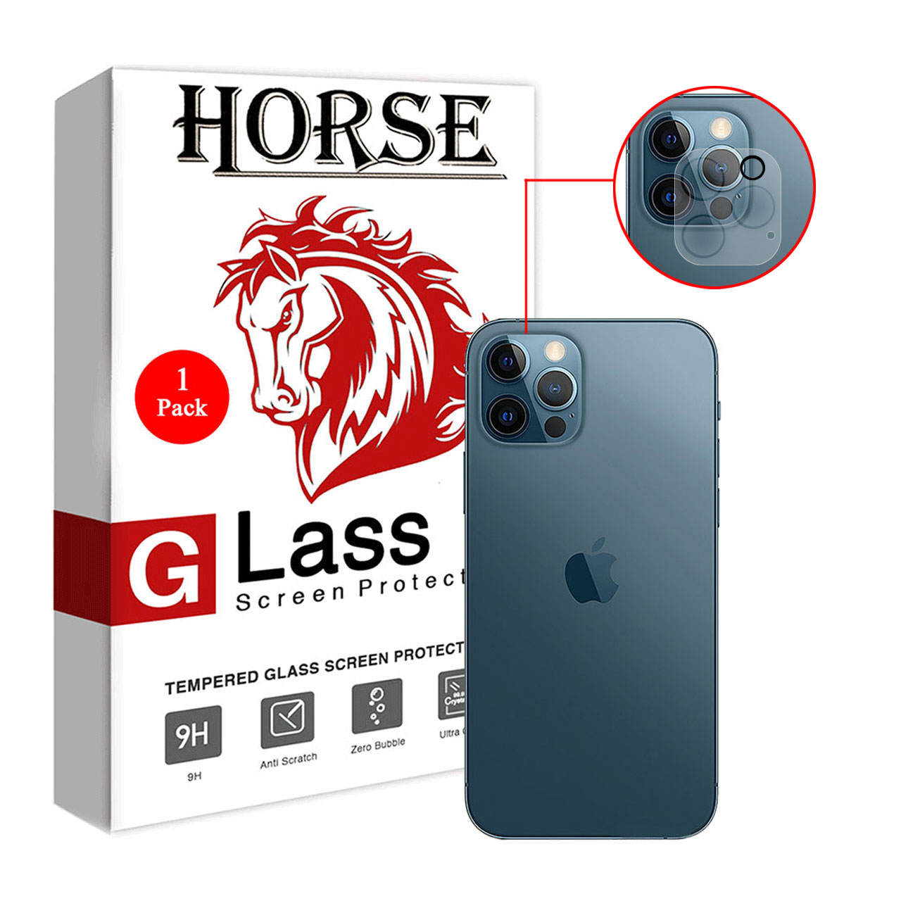 محافظ لنز دوربین هورس مدل UTFH مناسب برای گوشی موبایل اپل iPhone 12 Pro