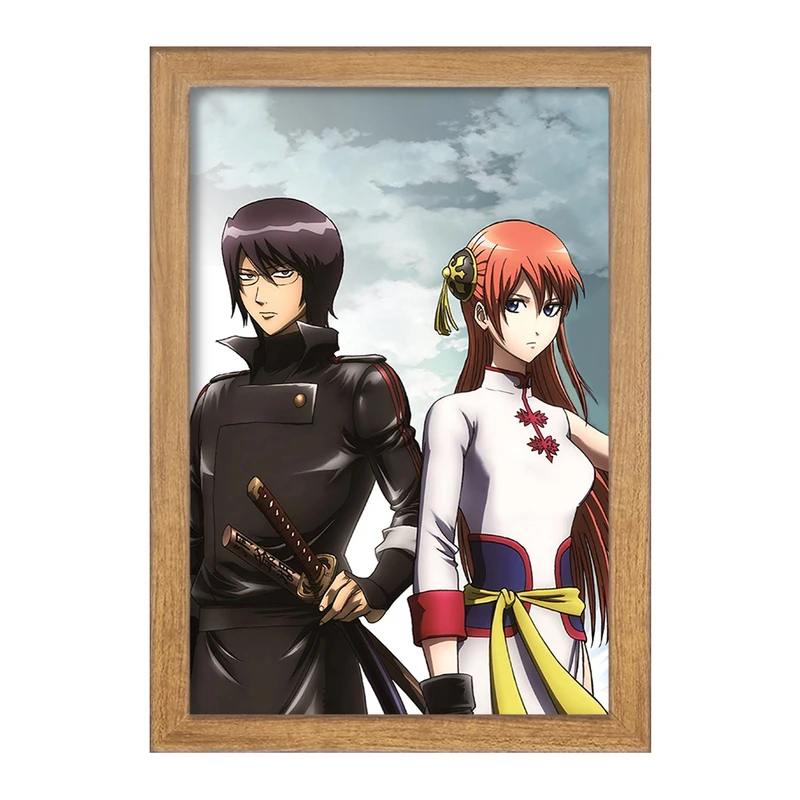 تابلو خندالو مدل کاگورا و شینسوکه انیمه گینتاما  کد 12960