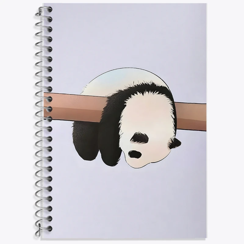 دفتر زبان 50 برگ خندالو مدل سه خط طرح پاندا کد F1343