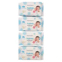 دستمال مرطوب کودک مای بیبی مدل بابونه 4 بسته 20 عددی