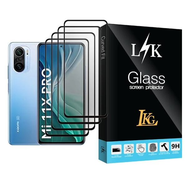 محافظ صفحه نمایش ال کا جی مدل LK Glass MIX004 مناسب برای گوشی موبایل شیائومی Mi 11X Pro بسته چهار عددی