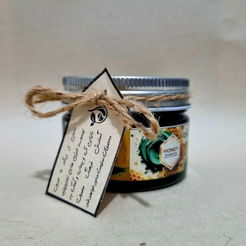 عکس شماره 5 : عسل طبیعی ممتاز غنی شده با اسپیرولینا نوتروآلگ-200 گرم