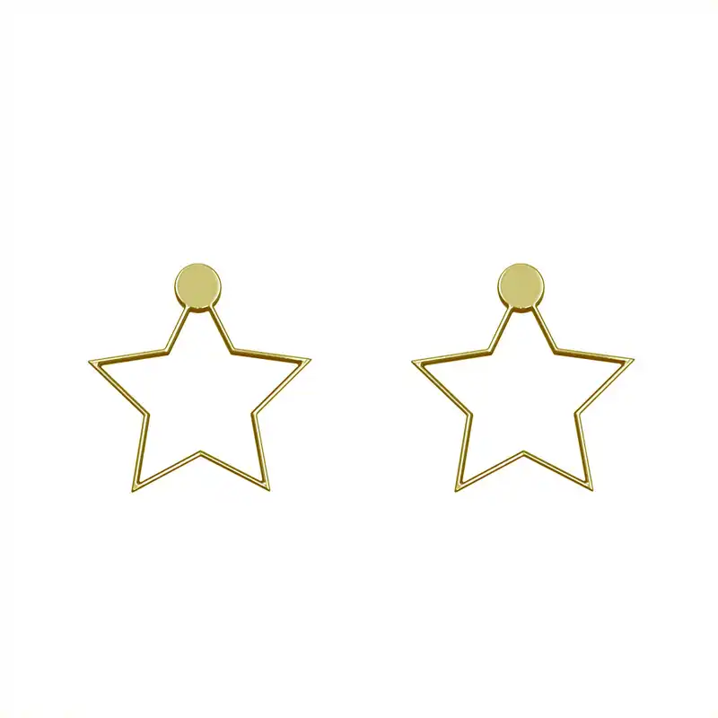 گوشواره طلا 18 عیار زنانه مدوپد مدل ستاره کد GA1-15568