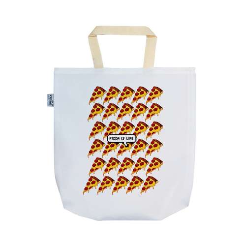 ساک خرید ترمه طراحان ایده مدل  pizza is life کد cfp1321