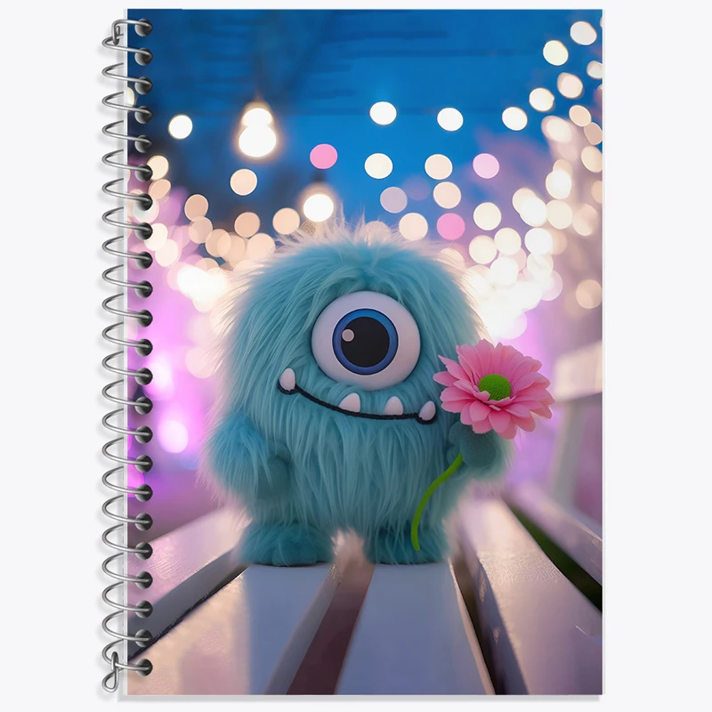 دفتر لغت 50 برگ خندالو طرح هیولای کیوت کد F6294