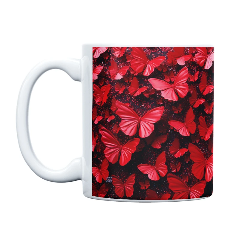 ماگ حس آمیزی طرح پروانه مدل کلاسیک کد 16