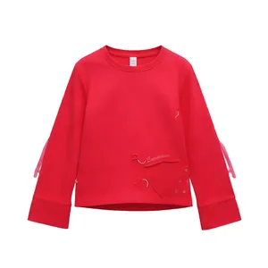 بلوز آستین بلند یقه گرد دخترانه مدل لوپیانو